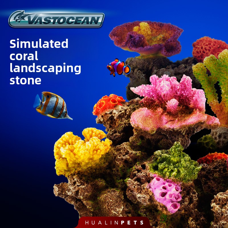 Aquarium Marine Rock - Vastocean Lifelike Reef Ecosystem Decor-Artificial Coral&Rock
