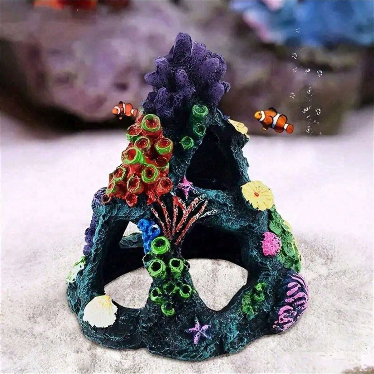 Aquarium Marine Rock - 1pc Vintage Resin Coral Reef Aquarium