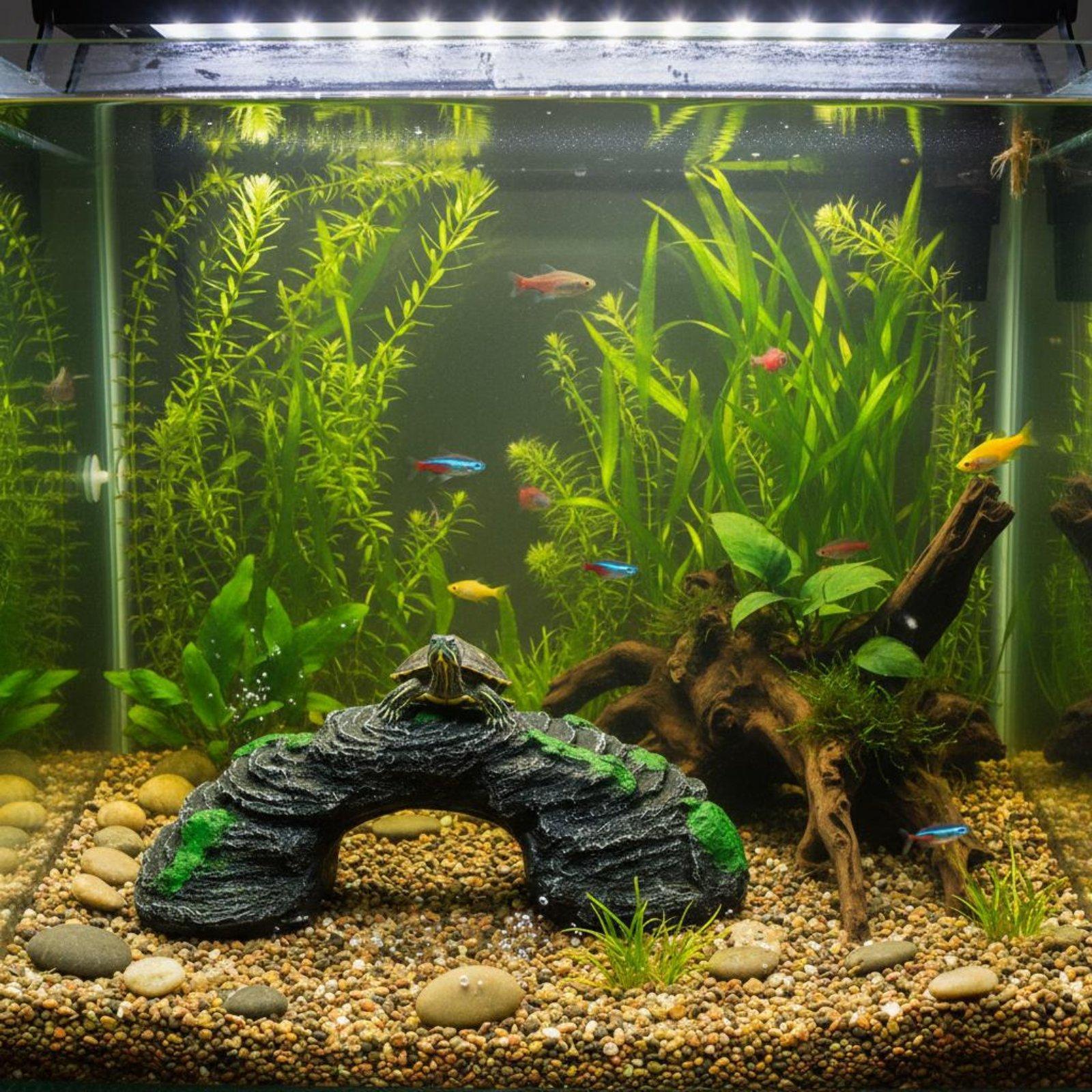 Resin Aquarium Platform Turtle - Aquarium Marine Rock 评论和价格