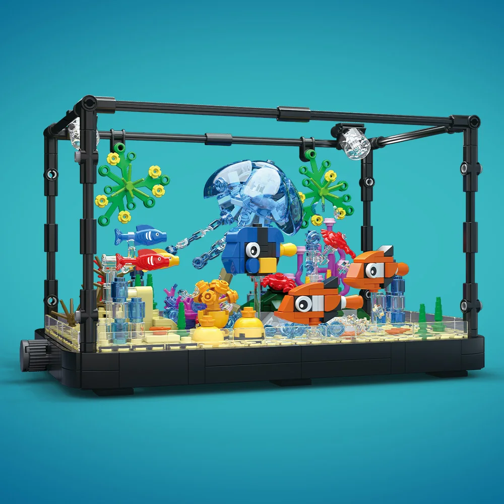 Fish Tank Building Block Set w - Aquarium Marine Light 评论和价格