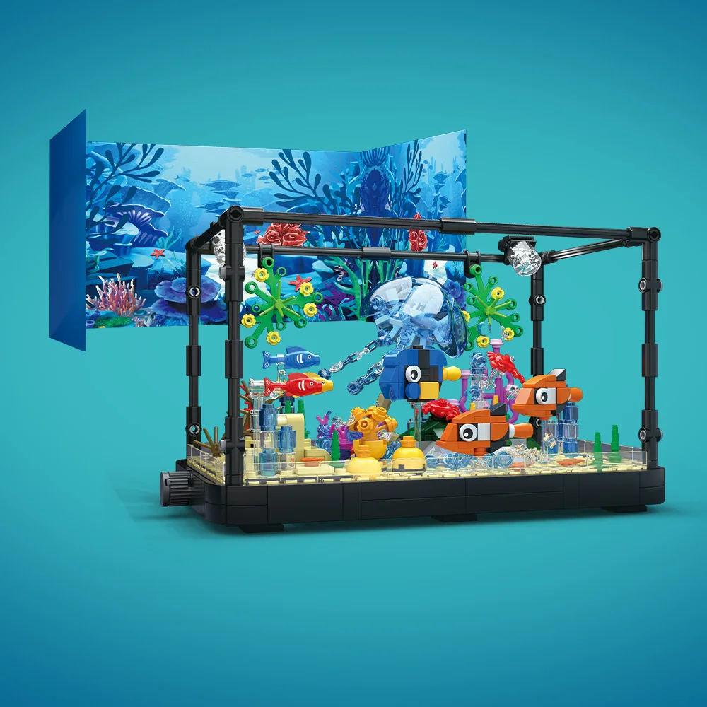 Fish Tank Building Block Set w - Aquarium Marine Light 评论和价格